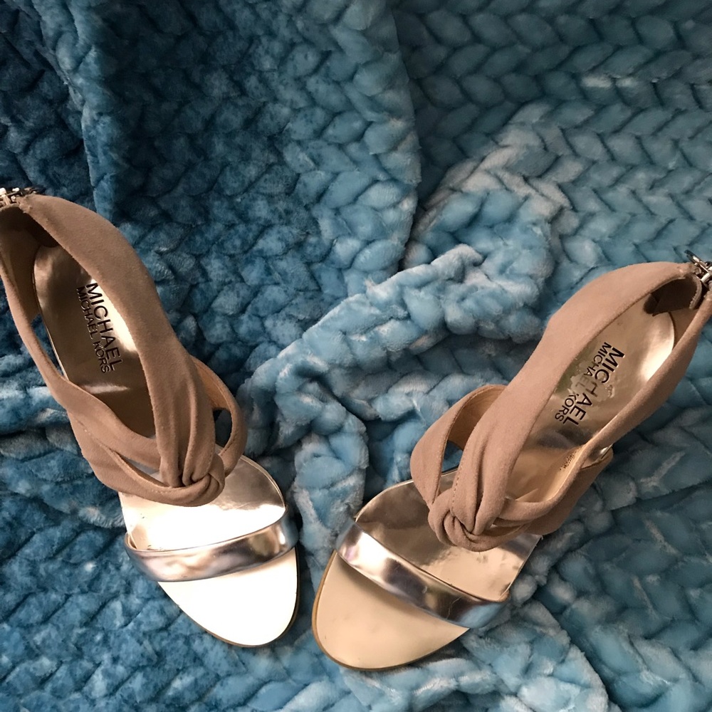 Michael Kors Triangle Heel Sandals 6 1/2